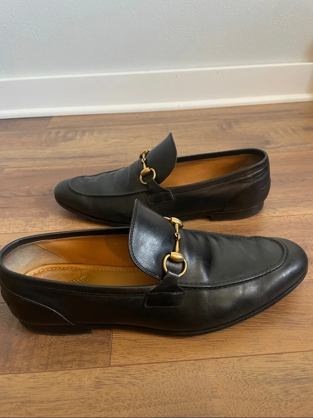 Gucci Men’s Jordaan Black Leather Loafers Size UK 8.5 US 9.5
